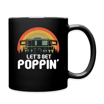 Retro Vintage Camp Camper Motor Home Camping - Full Colour Mug - black - Right