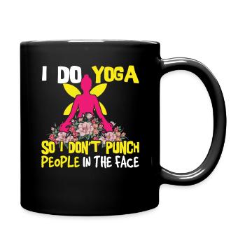 Relax Yoga Zen Mandala Meditate Punch Do Yoga - Tasse einfarbig - Schwarz - Rechts
