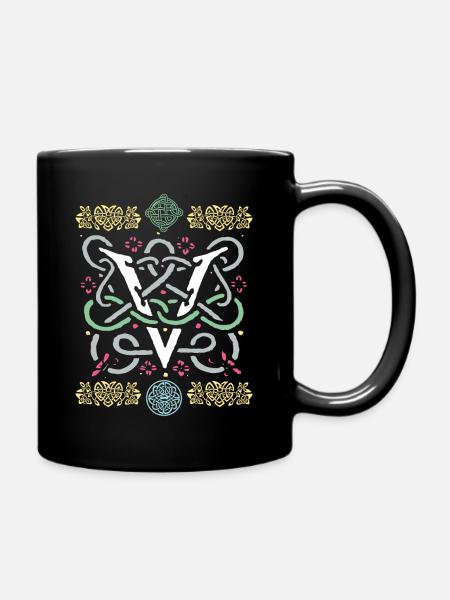 V - Tasse einfarbig - Schwarz