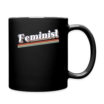 Féminisme féministe rétro Droits Égalité des femmes - Mug uni - noir - Droite