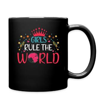 Girl World Féminisme féministe Droits Femmes Égalité - Mug uni - noir - Droite