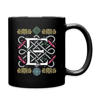 E - Tasse einfarbig - Schwarz - Rechts