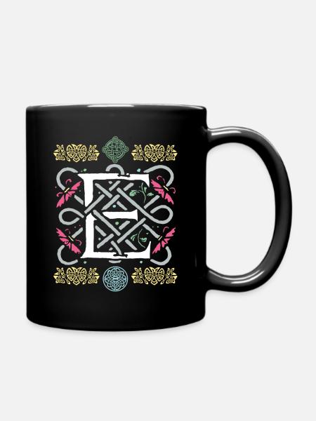 E - Full Colour Mug - black
