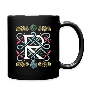 R - Full Colour Mug - black - Right