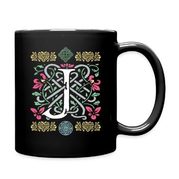 J - Full Colour Mug - black - Right