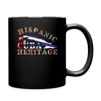 Cuban Cuba Heritage Flag Hispanic Heritage Month - Full Colour Mug - black - Right