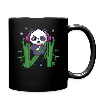Gaming Panda Cute Playing Video Game Lover Gaming - Full Colour Mug - black - Right