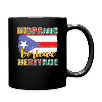 Mois du patrimoine hispanique hispanique portoricain - Mug uni - noir - Droite