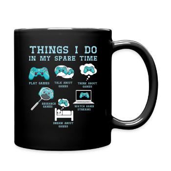 Temps libre Je joue à des jeux vidéo pour les amateurs de jeux - Mug uni - noir - Droite