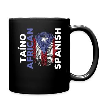 American Spain Flag Hispanic Heritage Month - Full Colour Mug - black - Right