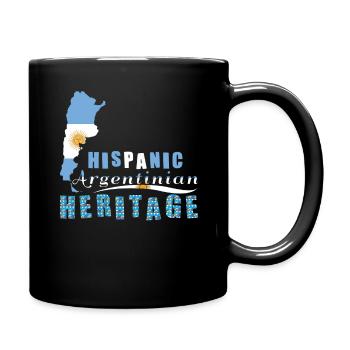 Drapeaux argentins Mois du patrimoine hispanique - Mug uni - noir - Droite