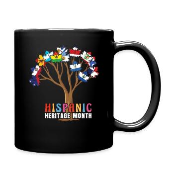 Drapeaux des arbres Mois du patrimoine hispanique - Mug uni - noir - Droite