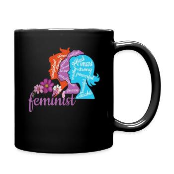Féminisme féministe intelligent Droits Égalité des femmes - Mug uni - noir - Droite