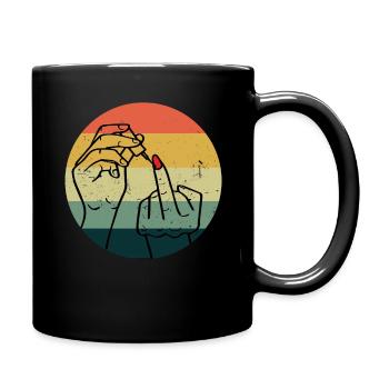 Finger Middle Feminism Rights Women Equality - Full Colour Mug - black - Right