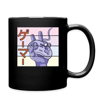 Japanese Play Video Game Lover Arcade Gamer Gaming - Full Colour Mug - black - Right