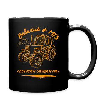 Belarus # MTS / DDR Landmaschinen - Tasse einfarbig - Schwarz - Rechts