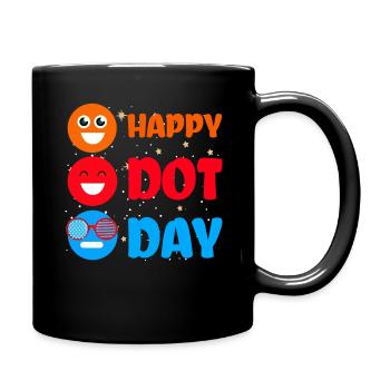 Cute Dot Pattern Colorful Smile Happy Dot Day - Tasse einfarbig - Schwarz - Rechts