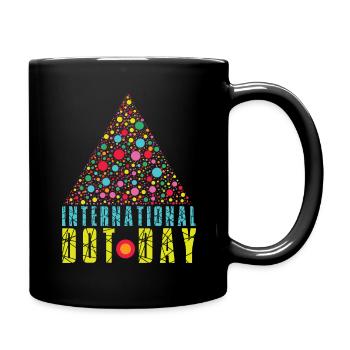 Colorful Triangle Pattern International Dot Day - Full Colour Mug - black - Right