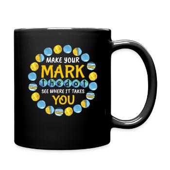 Make Mark Colorful Pattern International Dot Day - Full Colour Mug - black - Right