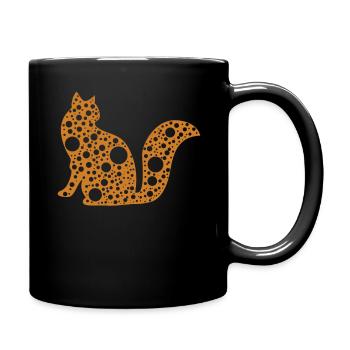 Cute Cat Art Colorful International Dot Day - Full Colour Mug - black - Right
