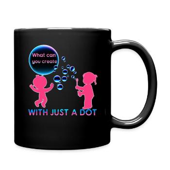 Create With Dot Kid Bubbles International Dot Day - Tasse einfarbig - Schwarz - Rechts