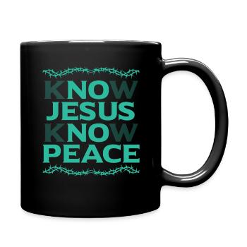 No Jesus No Peace Lord God Christian Pastor - Full Colour Mug - black - Right