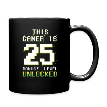 This Gamer Video Game Lover Gamer Age 25 - Full Colour Mug - black - Right