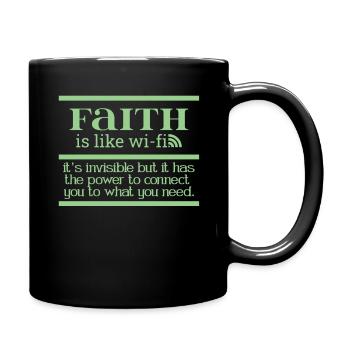 Lord God Faith Like Connection Christian Jesus - Tasse einfarbig - Schwarz - Rechts