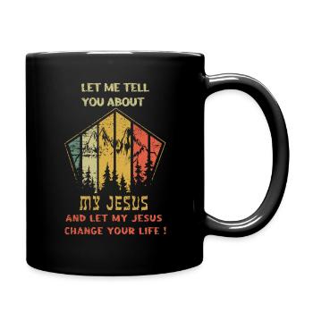 Vintage Jésus Foi Seigneur Dieu Pasteur Chrétien - Mug uni - noir - Droite