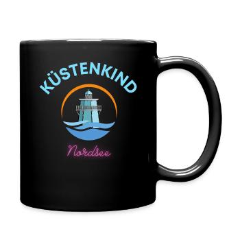 Küstenkind - Tasse einfarbig - Schwarz - Rechts