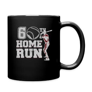 60 ans Jour Naissance Athlète Sport Baseball - Mug uni - noir - Droite