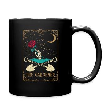 Rose Tarot Card Occult Club Gothic Gardener - Full Colour Mug - black - Right