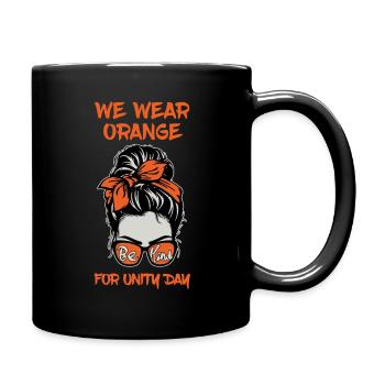 Enfant Orange Paix Gentillesse Sensibilisation Journée de l’Unité - Mug uni - noir - Droite