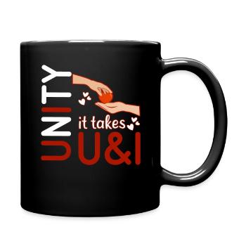 Vous et Orange Paix Gentillesse Sensibilisation Journée de l’Unité - Mug uni - noir - Droite