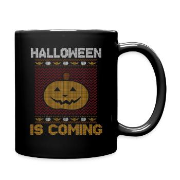 Stitch Pattern Pumpkin Creature à venir Halloween - Mug uni - noir - Droite
