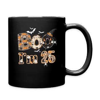 Halloween Pattern Ghost Creatures Birth Age 25 - Full Colour Mug - black - Right