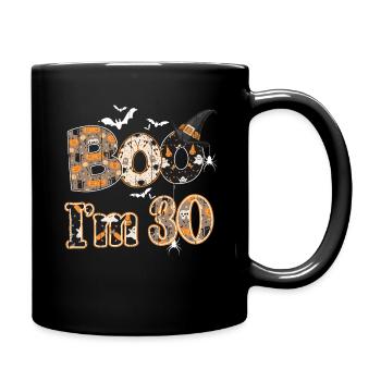 Halloween Pattern Ghost Creatures Birth Age 30 - Full Colour Mug - black - Right