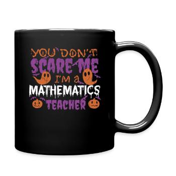 Ghost Pumpkin Mathematics Teacher Halloween - Full Colour Mug - black - Right