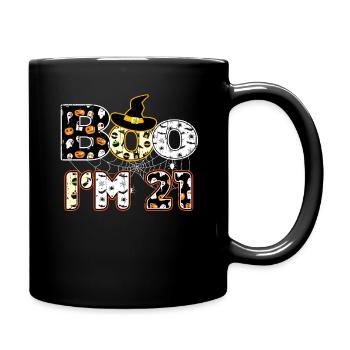 Halloween Pattern Spider Creatures Naissance Age 21 - Mug uni - noir - Droite