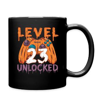 Halloween Pattern Pumpkin Game Gamer Birth Age 23 - Full Colour Mug - black - Right