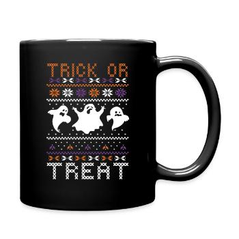 Stitch Pattern Ghost Creatures Trick Halloween - Mug uni - noir - Droite