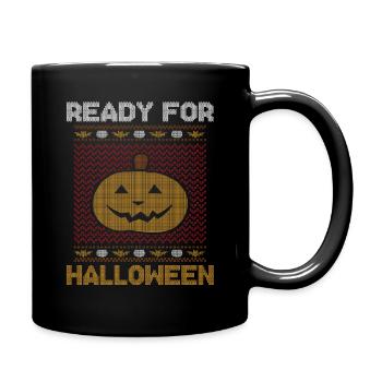 Stitch Pattern Pumpkin Creature Ready Halloween - Mug uni - noir - Droite