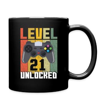 Amateur de jeux vidéo Vintage Gamer Age 21 Déverrouillé - Mug uni - noir - Droite