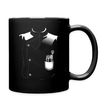 Funny Chef Cook Costume For Halloween - Full Colour Mug - black - Right