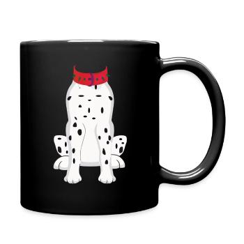 Funny Animal Dog Dalmatian Costume For Halloween - Full Colour Mug - black - Right