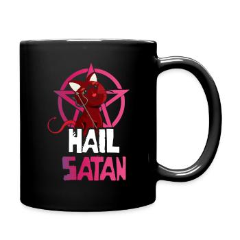 Cute Cat Devil Satan Horror Scary Halloween - Tasse einfarbig - Schwarz - Rechts