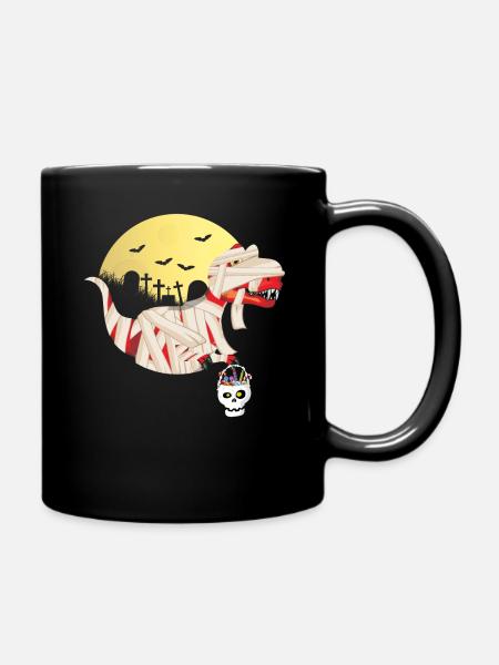 Monstre Squelette Dinosaure Horreur Effrayant Halloween - Mug uni - noir