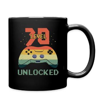 Vintage Video Game Lover Age 30 Level Unlocked - Full Colour Mug - black - Right