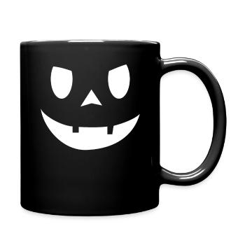 Cute Pumpkin Face Horror Scary Halloween - Tasse einfarbig - Schwarz - Rechts