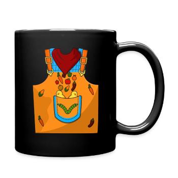 Funny Farmer Farm Costume For Halloween - Full Colour Mug - black - Right